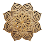 Quadro Decorativo Mandala Mdf Cru - 45cm  Sb32
