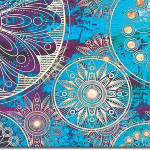 Quadro Decorativo Mandala Moderna Azul