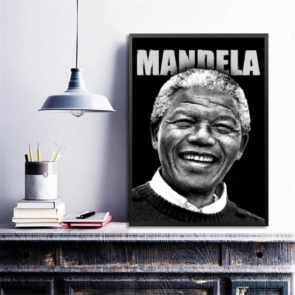 Quadro Decorativo Mandela 33x24cm - Com Vidro Moldura:madeira