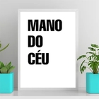 Quadro Decorativo Mano Do Céu 24x18cm Moldura:madeira Branca