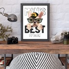 Quadro Decorativo Man's Best Friend 45x34cm - Com Vidro Moldu