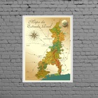 Quadro Decorativo Mapa Estrada Real 24x18cm Moldura:madeira P