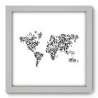 Quadro Decorativo - Mapa Mundi - 22cm X 22cm - 097qndab