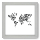 Quadro Decorativo - Mapa Mundi - 22cm X 22cm - 097qndab