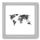 Quadro Decorativo - Mapa Mundi - 22cm X 22cm - 099qndab