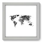 Quadro Decorativo - Mapa Mundi - 22cm X 22cm - 099qndab