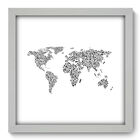 Quadro Decorativo - Mapa Mundi - 33cm X 33cm - 009qngbb