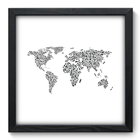 Quadro Decorativo - Mapa Mundi - 33cm X 33cm - 009qngbp