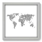 Quadro Decorativo - Mapa Mundi - 33cm X 33cm - 085qdgb