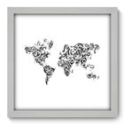Quadro Decorativo - Mapa Mundi - 33cm X 33cm - 097qndbb