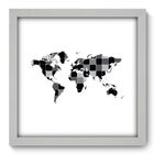 Quadro Decorativo - Mapa Mundi - 33cm X 33cm - 098qndbb