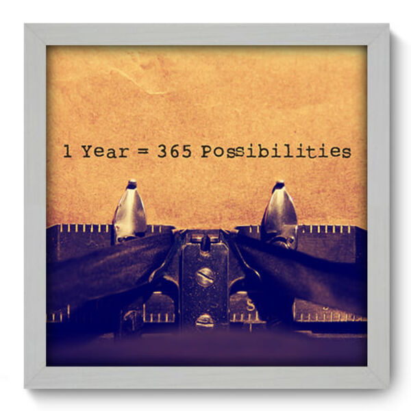 Quadro Decorativo - Máquina De Escrever - 33cm X 33cm - 012qn