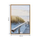 Quadro Decorativo Mar Tropical 1 Azul com Vidro 60x90cm Arte Própria