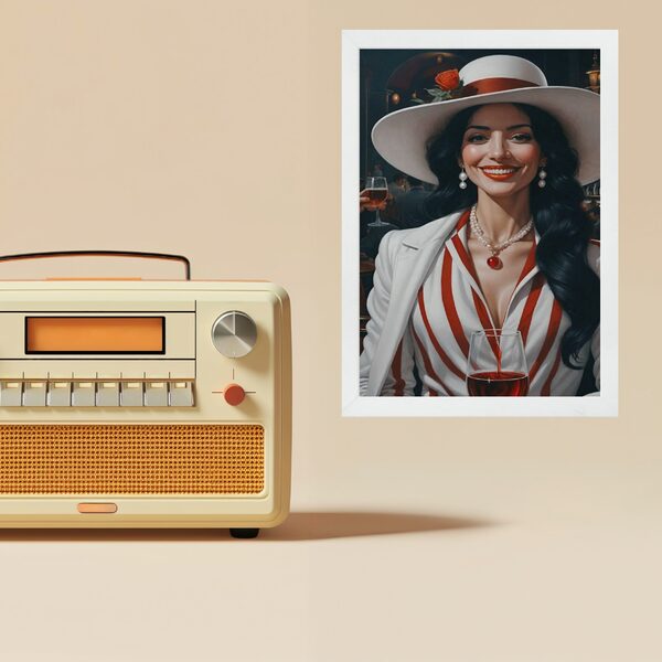 Quadro Decorativo Maria Navalha 33x24cm - Com Vidro Moldura P