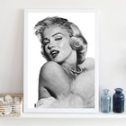 Quadro Decorativo Marilyn Monroe 33x24cm Moldura Branca