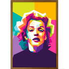Quadro Decorativo Marilyn Monroe Ii Sem Vidro Marrom