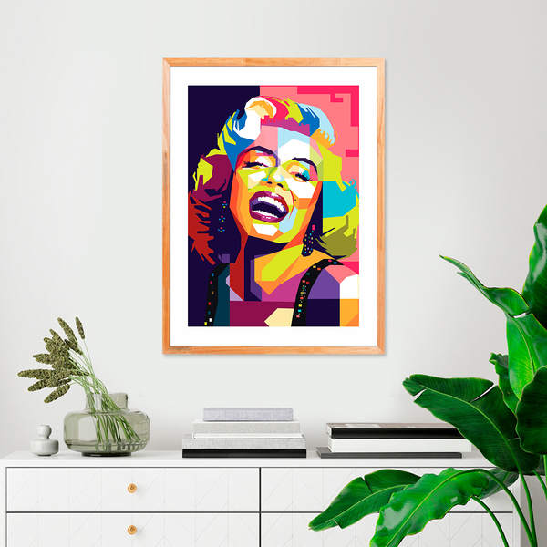 Quadro Decorativo Marilyn Monroe Pop Art Inclui Moldura