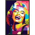Quadro Decorativo Marilyn Monroe Sem Vidro Preto