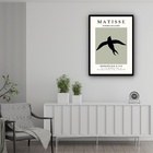 Quadro Decorativo Matisse Bird  - 70x50cm Moldura Branca