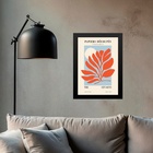 Quadro Decorativo Matisse - Folha Laranja 45x34cm Moldura Bra