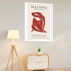 Quadro Decorativo Matisse Mulher Vermelho  - 70x50cm Moldura