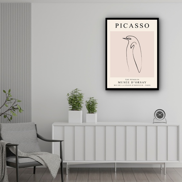 Quadro Decorativo Matisse The Penguin  - 70x50cm Moldura Bran