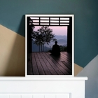 Quadro Decorativo Meditação Fotografia Monge 45x34cm - Com Vi