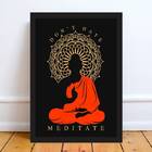 Quadro Decorativo Meditação Meditate 33x24cm - Com Vidro Mold