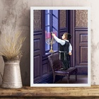 Quadro Decorativo Menininho Judeu 45x34cm Moldura Preta