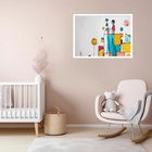 Quadro Decorativo Menino Castelo Abstrato  - 50x70cm Moldura