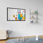 Quadro Decorativo Menino Castelo Abstrato  - 50x70cm Moldura