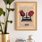 Quadro Decorativo Mente E Coração 24x18cm Moldura Preta