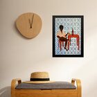 Quadro Decorativo Mesa De Buteco Raiz 33x24cm Moldura Preta