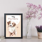 Quadro Decorativo Meu Cãopanheiro 33x24cm - Com Vidro Moldura