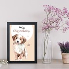 Quadro Decorativo Meu Cãopanheiro 45x34cm - Com Vidro Moldura