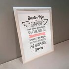 Quadro Decorativo Meu Rodapé Santo Anjo Rosa 34x44