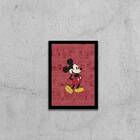 Quadro Decorativo Mickey Mouse 45x34cm - Com Vidro Moldura:ma