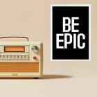 Quadro Decorativo Minimalista Be Epic 45x34cm - Com Vidro Mol