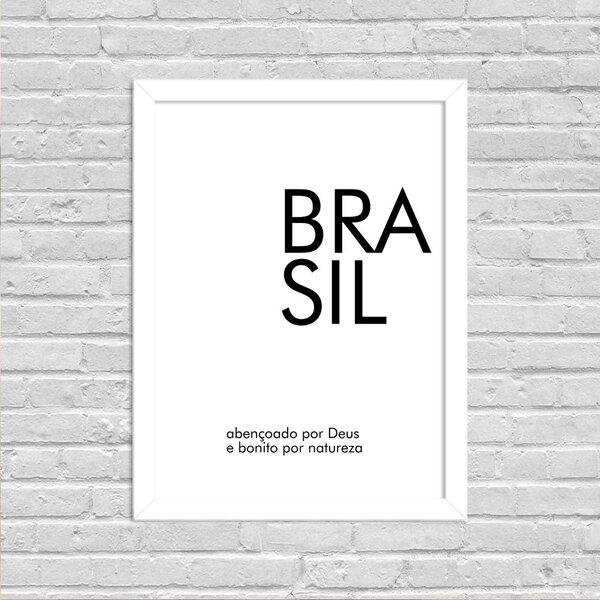 Quadro Decorativo Minimalista Brasil