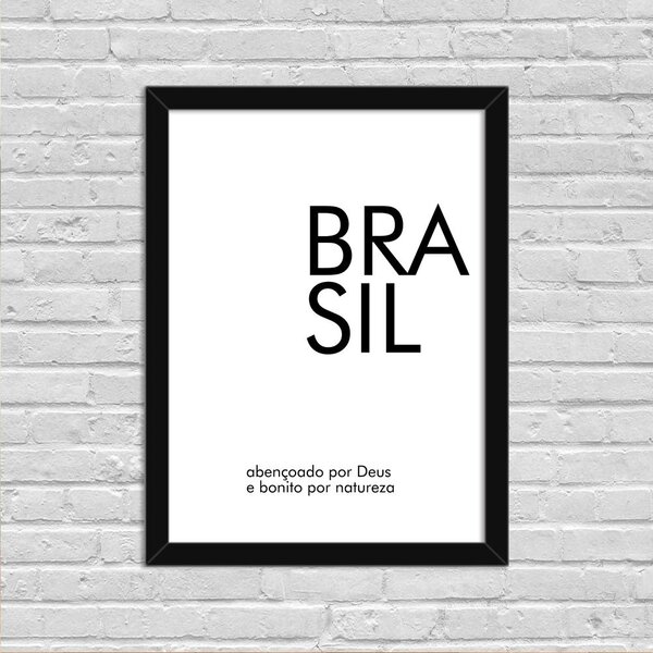 Quadro Decorativo Minimalista Brasil