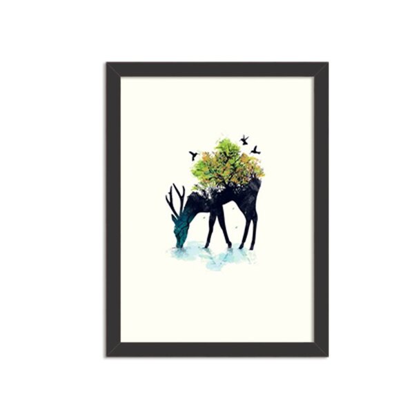 Quadro Decorativo Minimalista Cervo