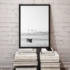 Quadro Decorativo Minimalista Fotografia Lago 24x18cm Moldura