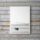 Quadro Decorativo Minimalista Fotografia Lago 33x24cm - Com V
