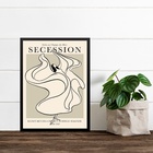 Quadro Decorativo Minimalista Mulher - Klimt 33x24cm - Com Vi