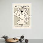 Quadro Decorativo Minimalista Mulher - Klimt 45x34cm Moldura