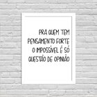 Quadro Decorativo Minimalista O Impossível É Só Questão De Op
