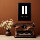 Quadro Decorativo Minimalista Pause 45x34cm - Com Vidro Moldu