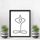 Quadro Decorativo Minimalista Yoga 24x18cm - Com Vidro Moldur