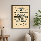 Quadro Decorativo Místico - Magia Super Poder 33x24cm Moldura