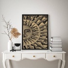 Quadro Decorativo Mistico Sol - Metade 24x18cm - Com Vidro Mo